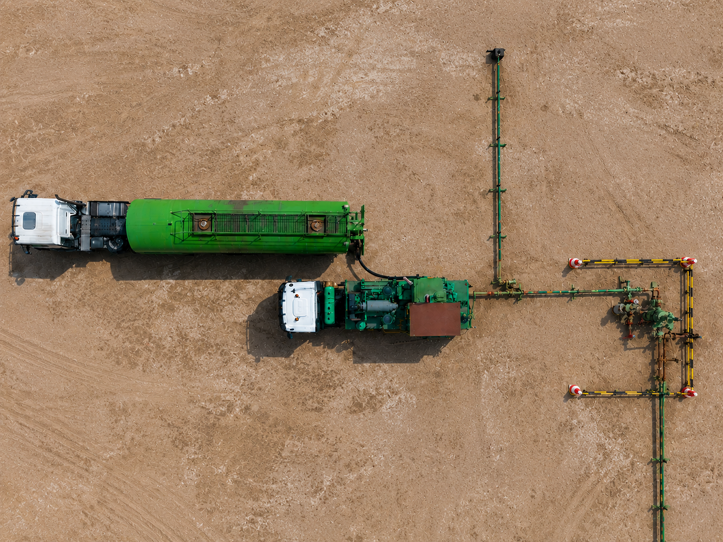 HADCO non-corrosive pumping unit, aerial view